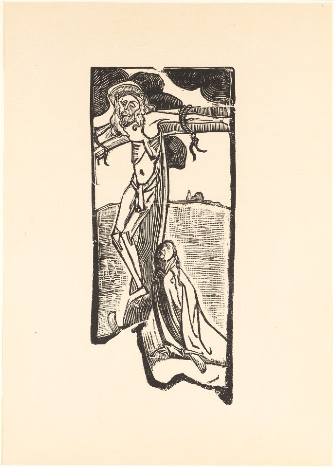 Émile Bernard - Crucifixion, publié dans L'Estampe Originale