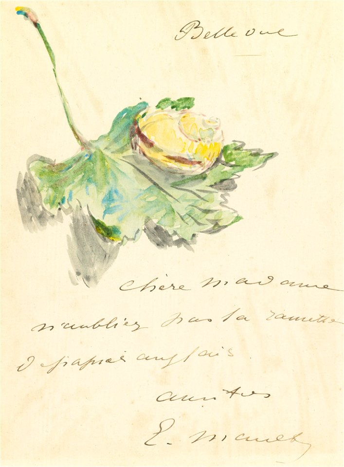 Édouard Manet - Lettre (RW 593)