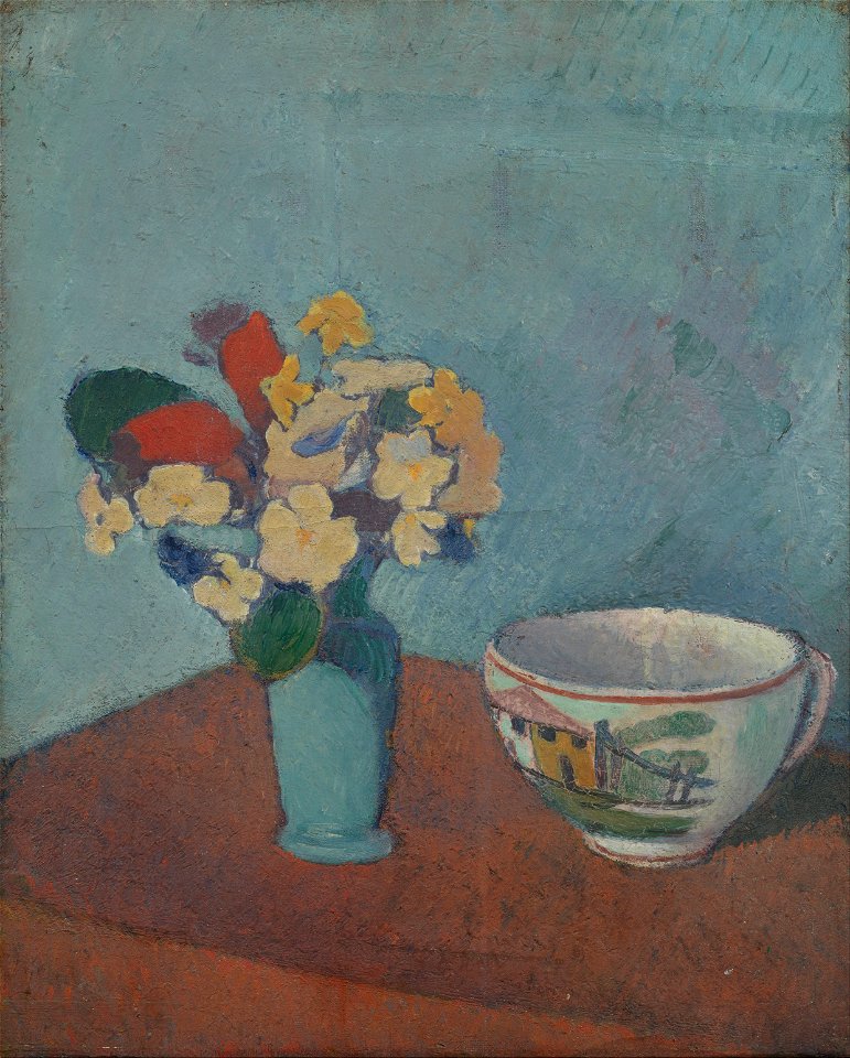 Émile Bernard - Vase with flowers and cup - Google Art Project