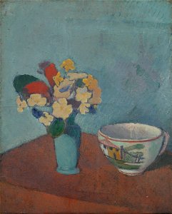 Émile Bernard - Vase with flowers and cup - Google Art Project