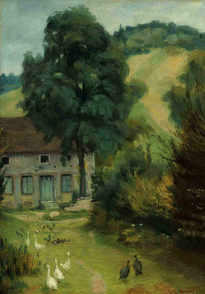 Émile Bernard Maison à molosmes avec gallinacés