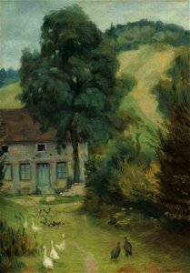 Émile Bernard Maison à molosmes avec gallinacés