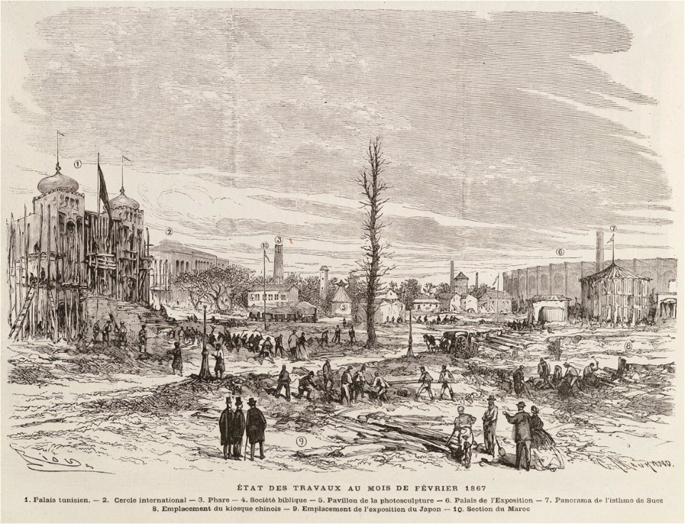État des travaux au mois de Février 1867