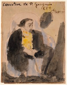 Émile Bernard (French, 1868-1941) - Caricature of Paul Gauguin - 2018.75 - Cleveland Museum of Art