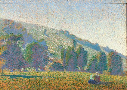 Émile Bernard - Two Breton women in a meadow - Google Art Project