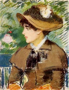 Édouard Manet - Woman on a Bench. Free illustration for personal and commercial use.