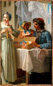 Étienne Jeaurat - Le marchand de rubans (fragment) - P113 - Musée Carnavalet