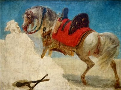 Étude de cheval arabe harnaché – Antoine-Jean Gros – Musée du Louvre, RF 1971-4 – Q27831912