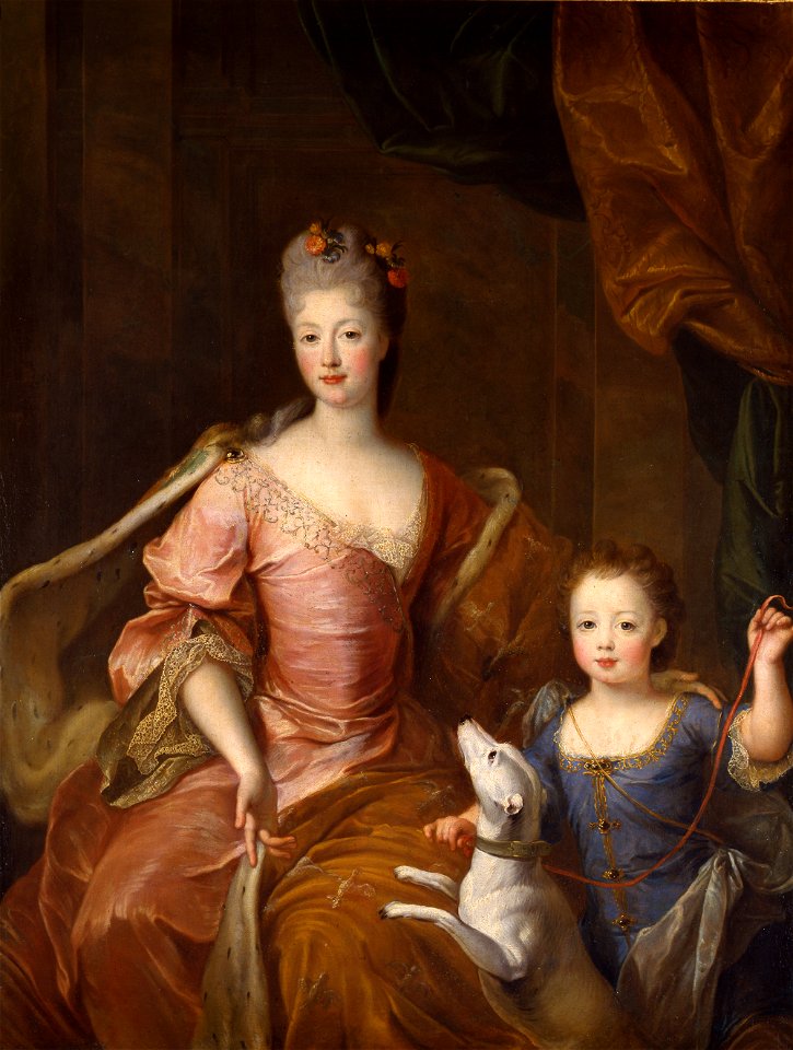 Élisabeth Charlotte d'Orléans and her son Louis de Lorraine, Pierre Gobert