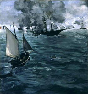 Édouard Manet-Kearsarge-Alabama2. Free illustration for personal and commercial use.