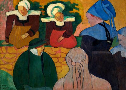Émile Bernard Breton Women at a Wall