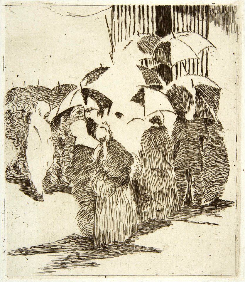 Édouard Manet, Line in front of the Butcher Shop, 1870–71