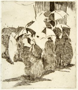 Édouard Manet, Line in front of the Butcher Shop, 1870–71