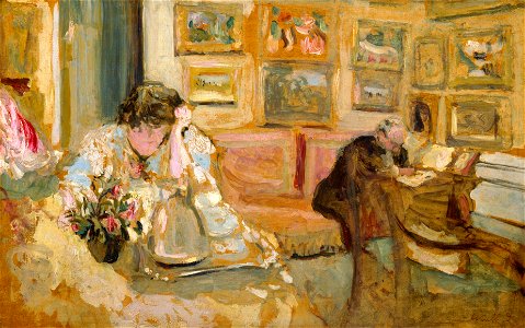 Édouard Vuillard, Jos and Lucie Hessel in the Small Salon, Rue de Rivoli, ca. 1900–1905