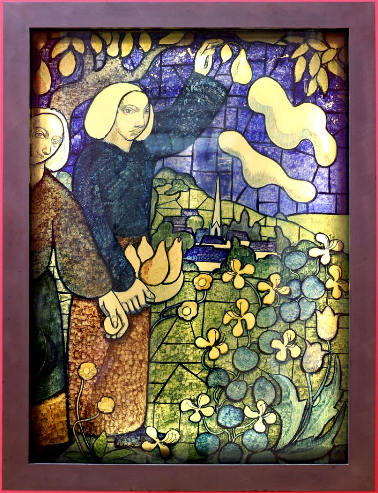 Émile bernard, i raccoglietori di pere, 1888