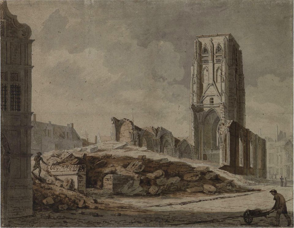 Église de St Gerÿ au 6 nivos an 7 - Vitzthumb fecit - 447 x 572 mm