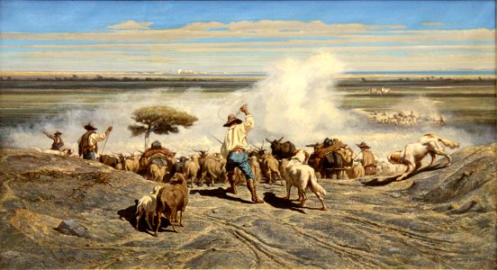Émile Loubon - Retour de troupeau