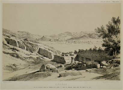 Éphèse Vue de Yasalouk prise du tombeau de St Paul - Laborde Léon Emmanuel Simon Joseph - 1838