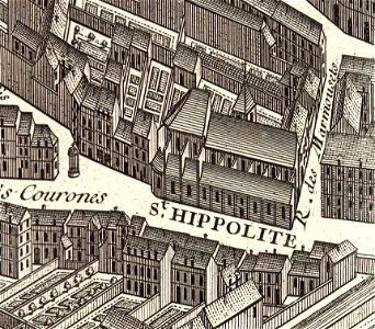 Église Saint-Hippolyte, Plan de Turgot 03 - David Rumsey