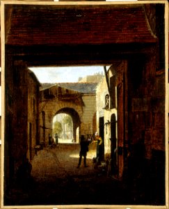 Étienne Bouhot - Cour d'une maison de roulage, rue Saint-Denis, dite cour Sainte-Catherine (P1458) - P1458 - Musée Carnavalet