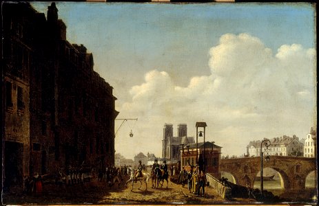 Étienne Bouhot - L'empereur visitant la Halle aux vins et à l'eau de vie - P19 - Musée Carnavalet