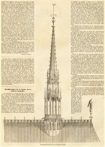 Élévation de la nouvelle flèche de la Sainte-Chapelle