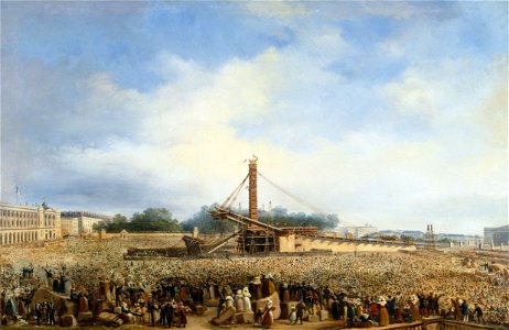 Érection de l'obélisque de Louqsor sur la place de la Concorde