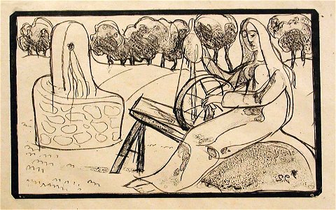 Émile Bernard La Fileuse (The Spinner)