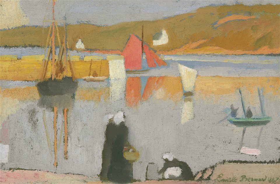 Émile Bernard Le port à Saint-Briac 1887