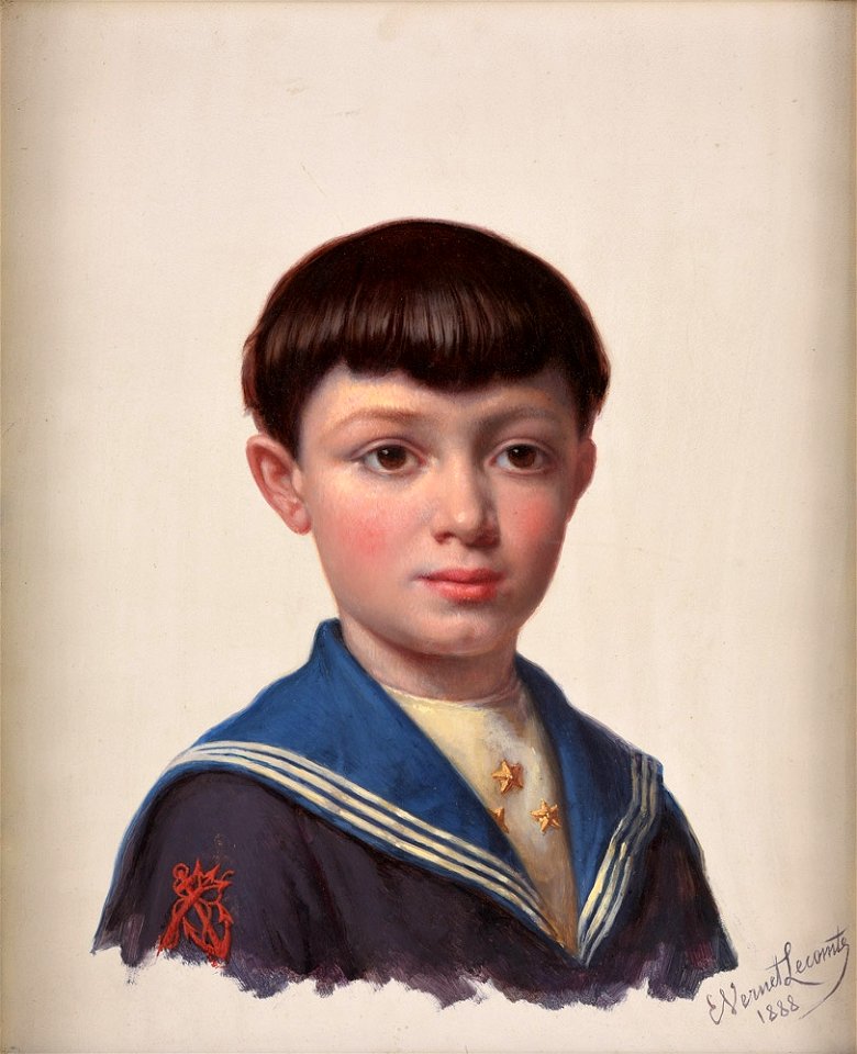 Émile Vernet-Lecomte Porträt eines Knaben im Matrosenanzug