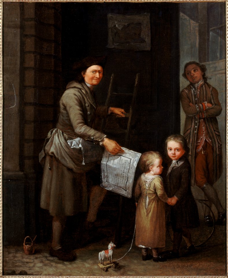 Étienne Jeaurat - Le Colleur d'affiche - P2499 - Musée Carnavalet