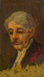 Ľudovít Pitthordt - Portrét starého muža s privretými očami - O 3474 - Slovak National Gallery