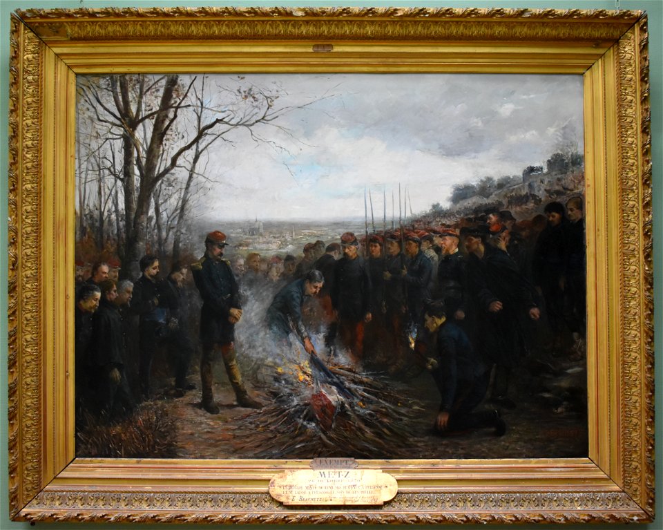Étienne Dujardin-Beaumetz - Le général Lapasset brûlant ses drapeaux 01