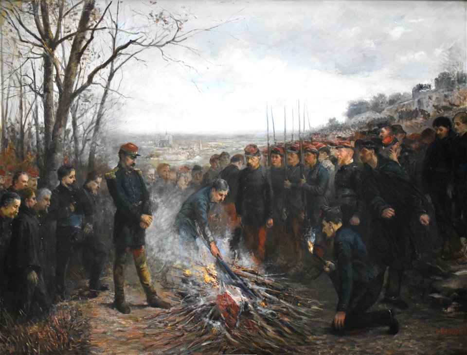 Étienne Dujardin-Beaumetz - Le général Lapasset brûlant ses drapeaux 02