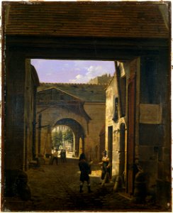 Étienne Bouhot - Cour d'une maison de roulage, rue Saint-Denis, dite cour Sainte-Catherine - P1505 - Musée Carnavalet