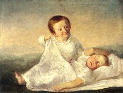 Đura Jakšić - Deca u belom, oko 1862, Galerija Matice srpske
