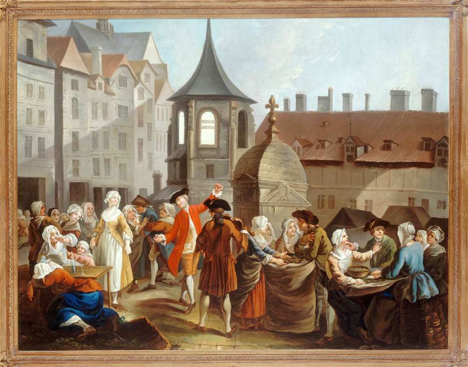Étienne Jeaurat - Les Écosseuses de pois de la Halle - P1763 - Musée Carnavalet