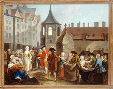 Étienne Jeaurat - Les Écosseuses de pois de la Halle - P1763 - Musée Carnavalet