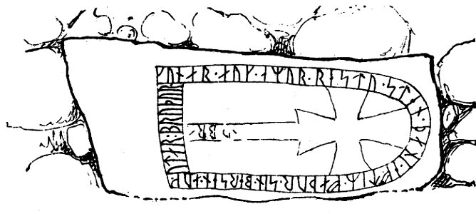 Östergötlands runinskrifter 118, Slaka kyrkogårdsmur