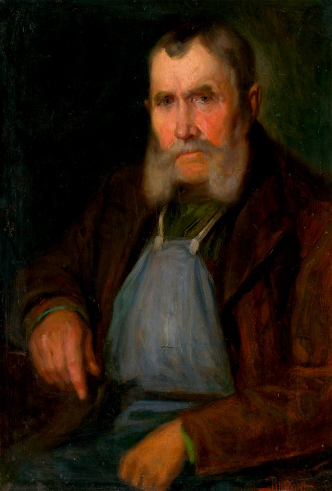 Ľudovít Pitthordt - Portrait of Old Bratislava Vine-Dresser Schmidt-Hanzl - O 2671 - Slovak National Gallery