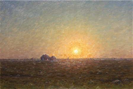 Öländsk gård i solnedgång