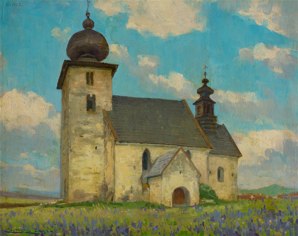 Ľudovít Čordák - Gotický kostolík v Žehre - O 604 - East Slovak Gallery