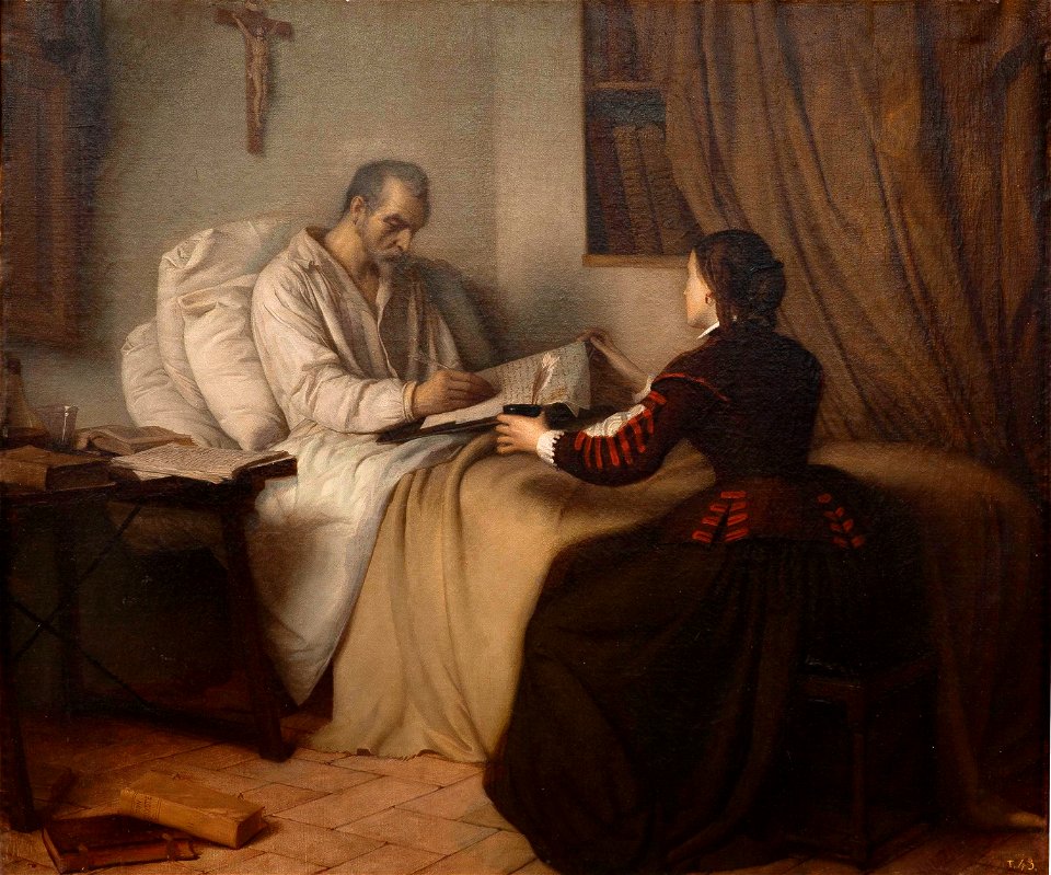 Últimos momentos de Miguel de Cervantes (Museo del Prado)