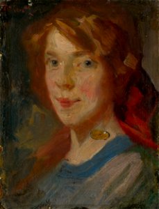 Ľudovít Pitthordt - Portrait of Daughter Irma - O 4094 - Slovak National Gallery