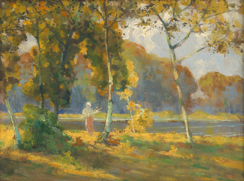 Ľudovít Čordák - Letná krajina s brezami - O 1105 - East Slovak Gallery