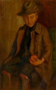 Ľudovít Pitthordt - Boy with an Apple - O 990 - Slovak National Gallery