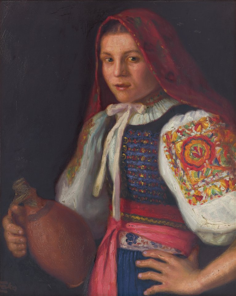 Štefan Straka - Girl from Trenčín (Girl from Teplá) - O 111 - Slovak National Gallery