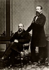 Österreichischer Photograph um 1865 - Doppelporträt des Photographen Anton Martin und des Optikers Friedrich von Voigtländer, Wien (Zeno Fotografie)
