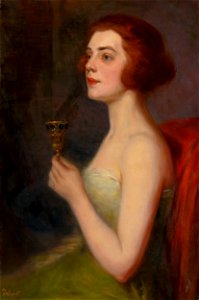 Ľudovít Pitthordt - Woman with a Goblet - O 3236 - Slovak National Gallery