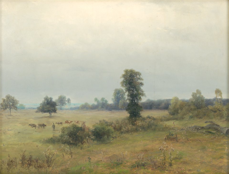 Ľudovít Čordák - Krajina s pasúcimi sa kravami - O 1085 - East Slovak Gallery